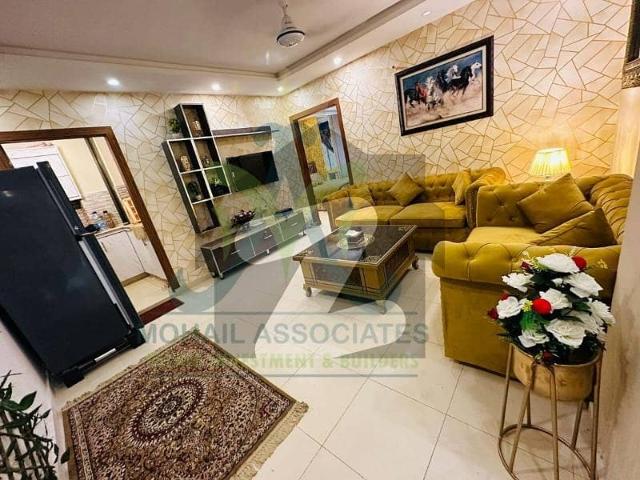New Condition Fully Furnished Apartment For Rent In Phase 8 Khalid Block Near Park Commercial Mosque Gym School