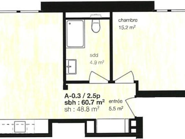 New apartment with 2.5 rooms for rent in Montana 48 m² | dreamo. Ch