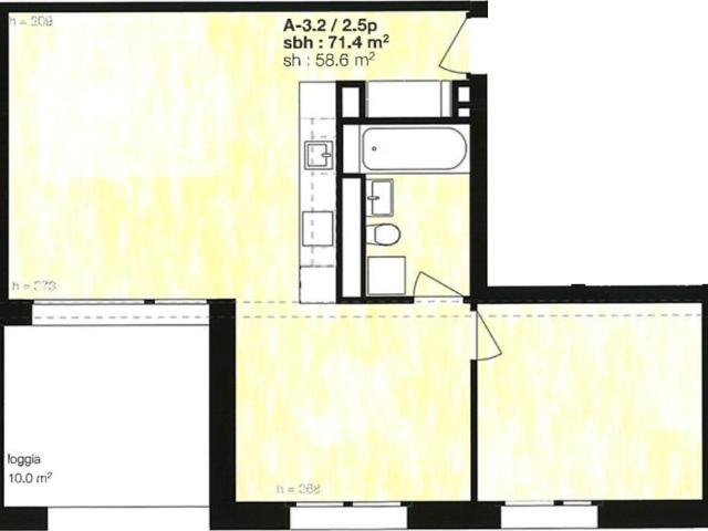 New apartment with 2.5 rooms for rent in Montana 59 m² | dreamo. Ch