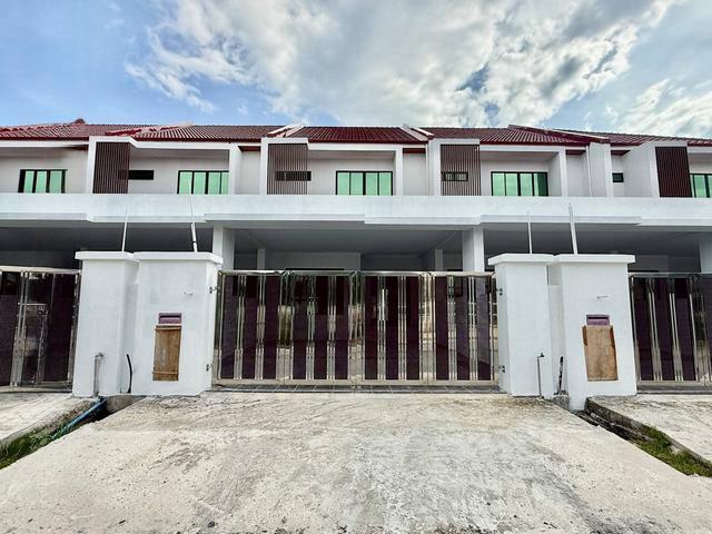 New Double Storey Terrace House for Sale at Airport Area Miri