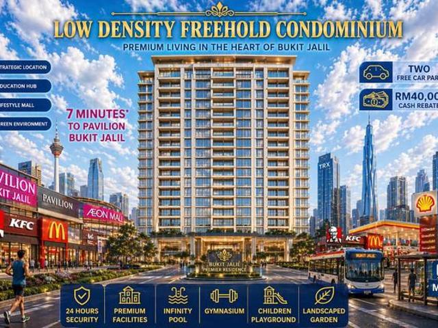 New Launch 0 DP Freehold near Bukit Jalil Family 5 Min Shop MRT