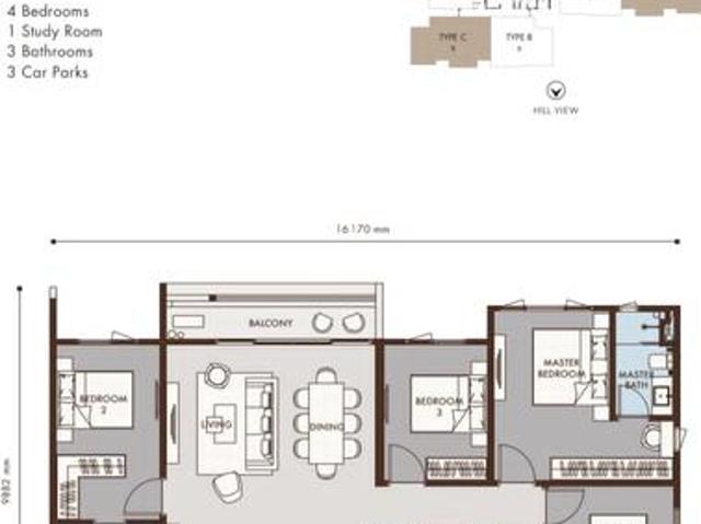 NEW SPACIOUS LUXARIOUS PARK ONE CONDO MELAWATI 3 Car Parks