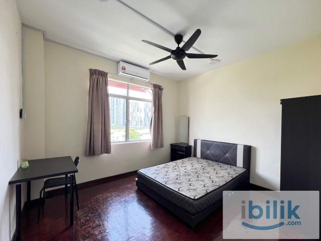 Newly Renovated Fully Furnished Bedroom at Bukit OUG Condo, Bukit Jalil Awan Besar LRT Station