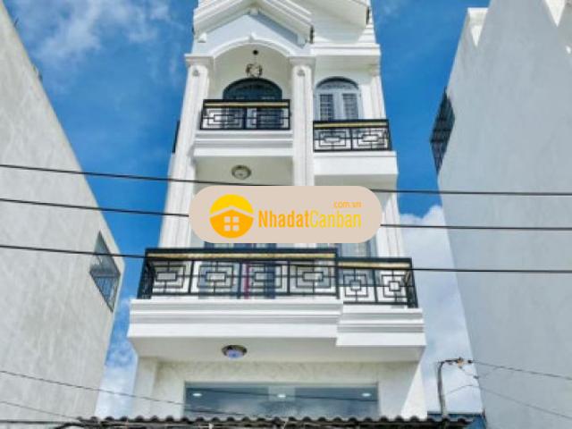 Nhà 4x12m 1 trệt 3 lầu 4 phòng ngủ đường 8m