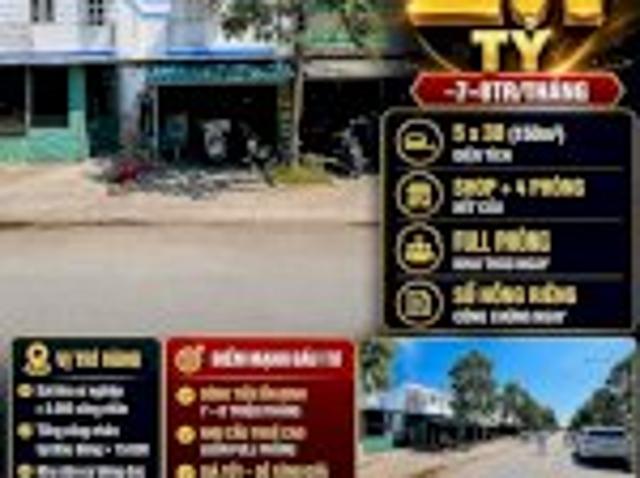Nhà Mặt Phố D5 Lai Uyên, Bàu Bàng Sổ Đỏ 150M2, 2 Tỷ 1 Lh