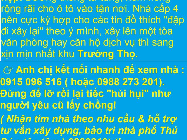 Nhà mặt phố Hồ Văn Tư vẫy gọi, không mua bây giờ thì đợi bao giờ? Nhà mặt tiềnn mà giáa chỉ bằng