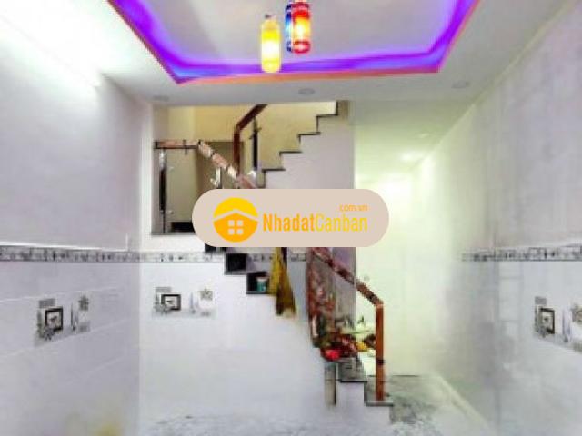 Nhà mới xây 3 2x8m nhà 1 lầu 2pn 2wc hẻm thông 4m