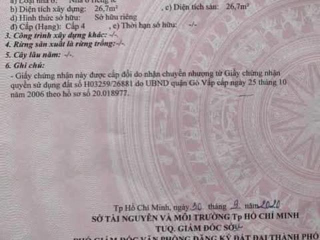 Nhà Nhỏ Xinh Phường 14 Quận Gò Vấp Có Tặng Máy Năng Lượng Mặt Trời Cho Khách