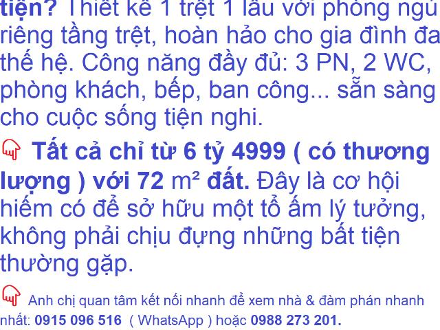 Nhà phố Thủ Đức: Giải pháp cho 3 nỗi lo thường gặp | Hẻm xe tải | 72 m² đất, chỉ 6 tỷ. N.n.n
