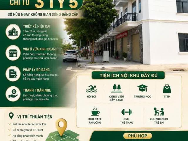 Nhà Phố Trung Tâm Thành Phố 1 Trệt 2 Lầu + Sân Thượng Chỉ Từ 3 Tỷ 5