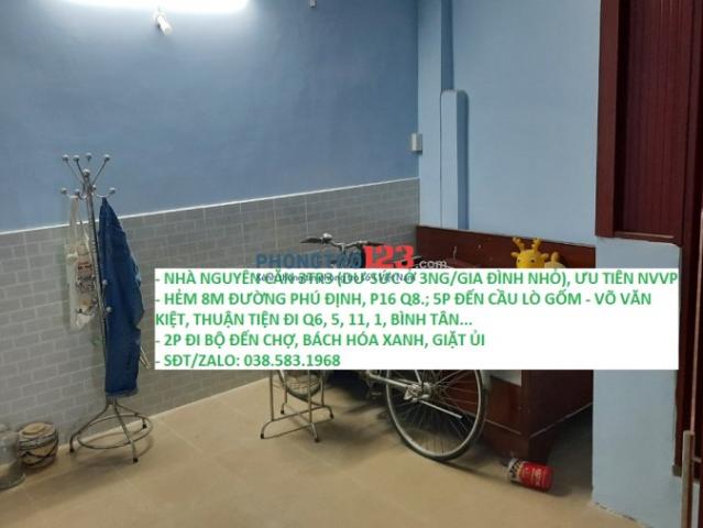 Nhà thuê nguyên căn gần cầu Lò Gốm Võ Văn Kiệt