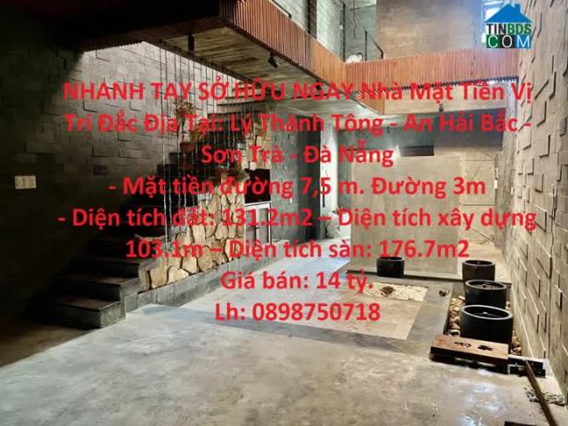 NHANH TAY SỞ HỮU NGAY Nhà Mặt Tiền Vị Trí Đắc Địa Tại: Lý Thánh Tông An Hải Bắc Sơn Trà Đà