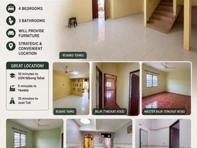 Nibong Tebal Double Storey Terrace For Tent Near Resudency Mwrbok