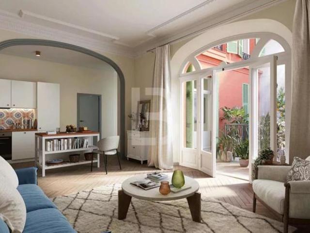 Nice Musiciens, 4 pièces avec Balcon et Cour Privative Entièrement Rénové