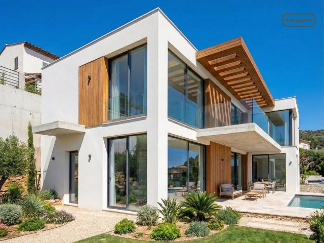 Nice, Maison moderne avec vue collines panoramique