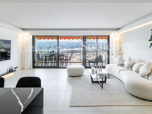 Nice Mont Boron, appartement dernier étage avec vue mer panorami