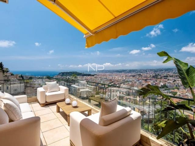 Nice Mont Boron, superbe Penthouse de 167 m², toit terrasse 126 m² et vue panoramique mer