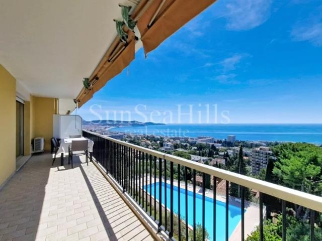 NICE OUEST – ABBAYE DE ROSELAND – SUPERBE 4 PIÈCES DE 98,52 m² AVEC VUE MER PANORAMIQUE – TERRASSES – 7ÈME ÉTAGE SUR 9