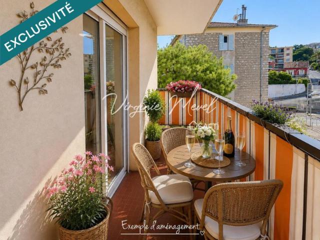 Nice ouest Araucaria 3 pièces 65m2 en avant dernier étage