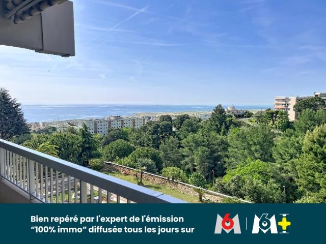 NICE OUEST: 2 PIÈCES VUE MER DANS UNE RÉSIDENCE D’EXCEPTION