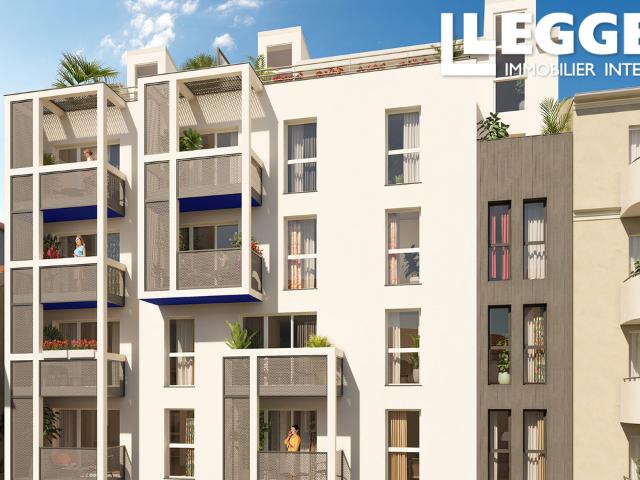 Nice Est Programme neuf. Appartement 3 pièces, balcon, parking privatif