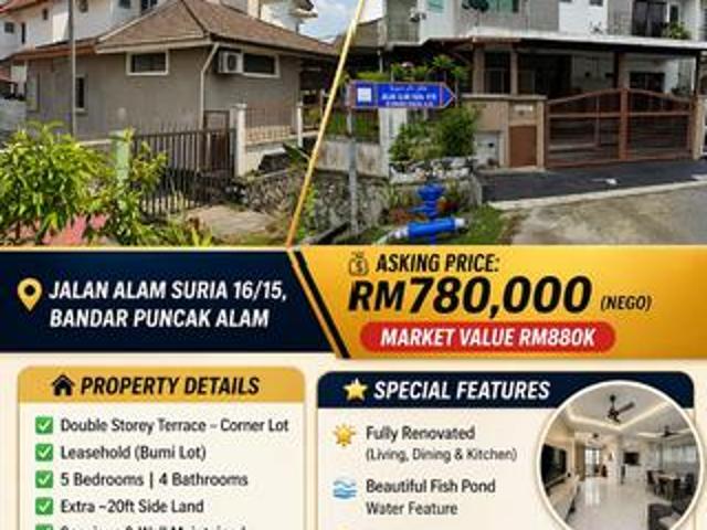 Nice renovated DSTH corner lot to own in gd neighborhood
