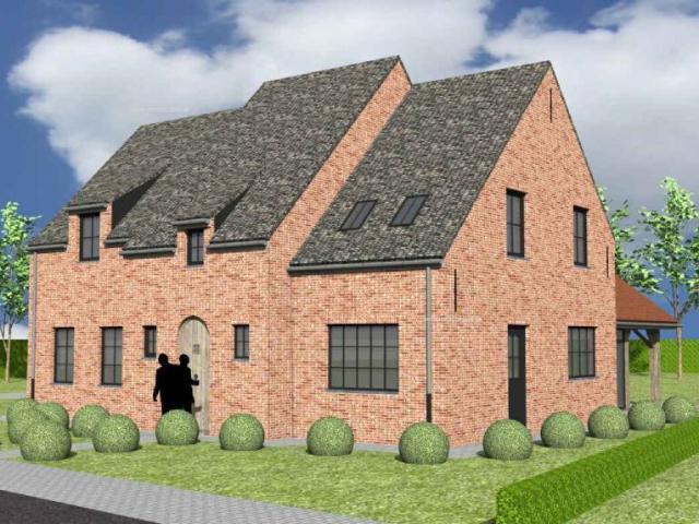 Nieuw te bouwen alleenstaande woning met vrije keuze van architectuur te Schorisse