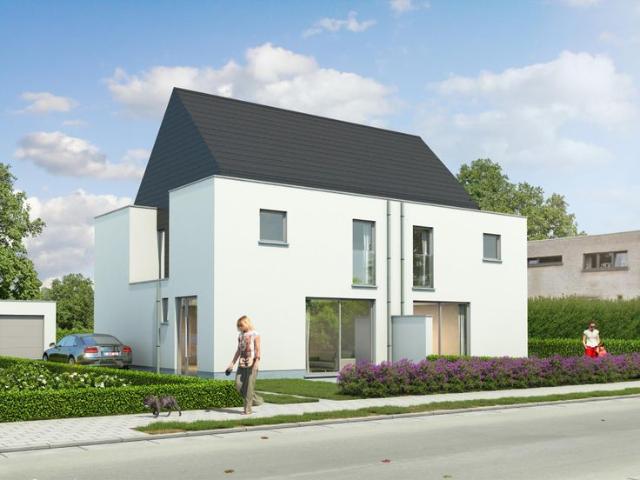 Nieuw te bouwen, energiezuinige half open woning te Sint Mi