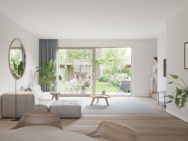 Nieuwbouwwoning met drie slaapkamers, tuin en tuinberging