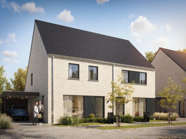 Nieuwbouwwoningen in de Populierstraat te Roeselare