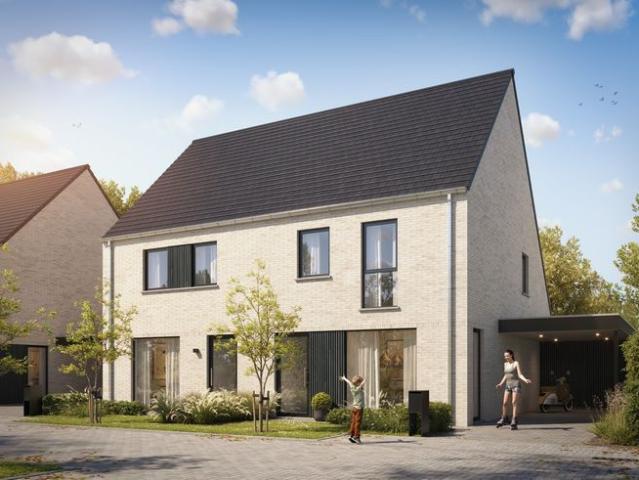 Nieuwbouwwoningen in de Populierstraat te Roeselare