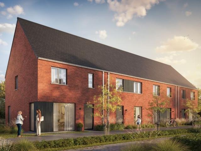 Nieuwbouwwoningen in de Populierstraat te Roeselare