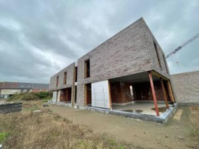 Nieuwbouwwoningen op woonerf te Borsbeke