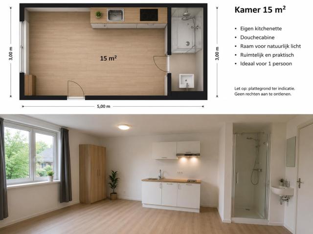 Nieuwbouw studio — compact, slim ingedeeld