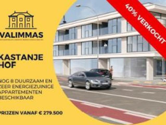 Nieuwbouwappartement met 2 slaapkamers en terras.