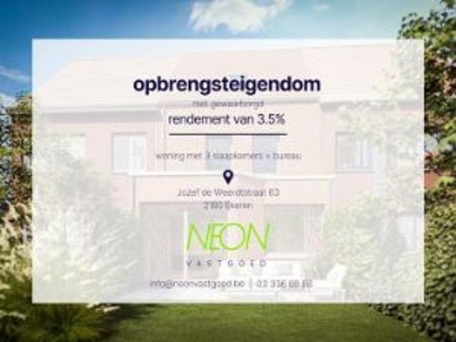 Nieuwbouwopbrengsteigendom met huurgarantie 3.5% !