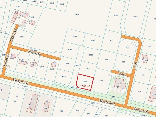 Działka budowlana 1502 m² z możliwością usług w Niekaninie