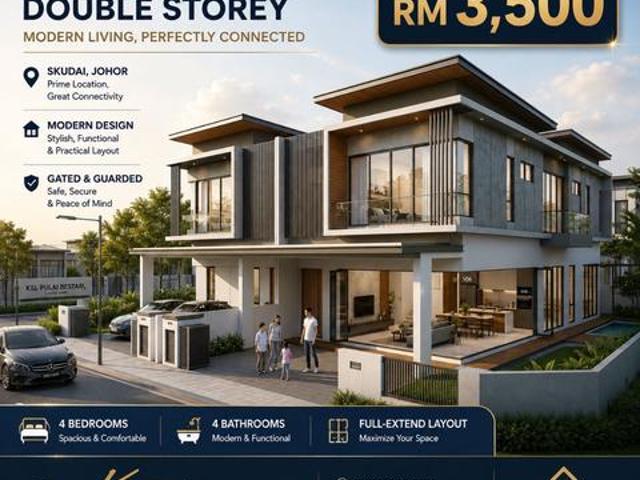 Non BumiSkudaiDouble StoreyFreeholdFull LoanLPPSA22x70 32x70