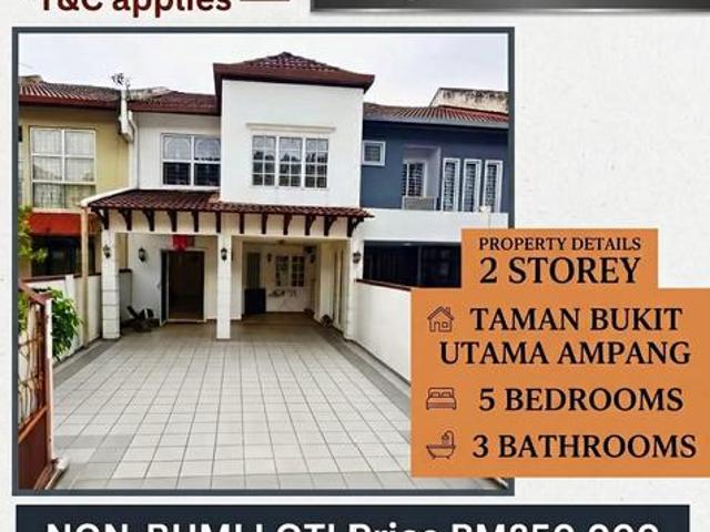 Nonbumi 2 Storey terrace house unit Taman Bukit Utama Ampang For Sale