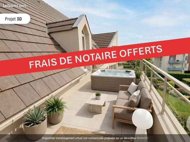 NOGENT SUR OISE: Appartement 2 pièces 51 m² avec terrasse parking en sous sol