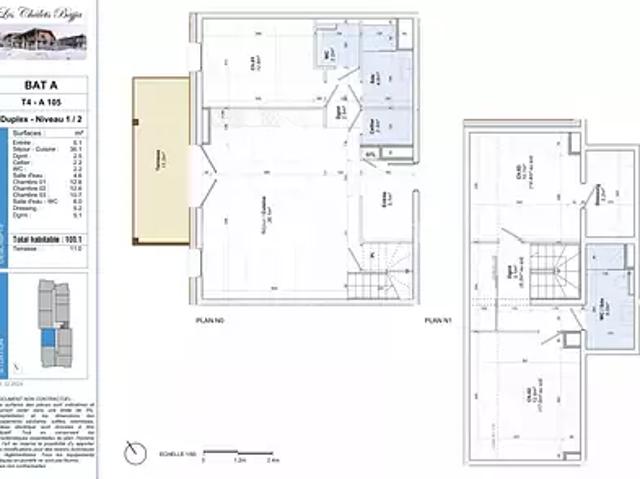Notre Dame de Bellecombe 73590 Achat / Vente appartement 4 pièces t4