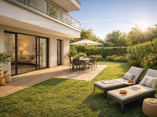 NOUVEAU PROCHE COLOMBIERE DANS RESIDENCE INSTIMISTE SUPERBE T3 AVEC TERRASSE & JARDIN 3 pièces, 60 m²