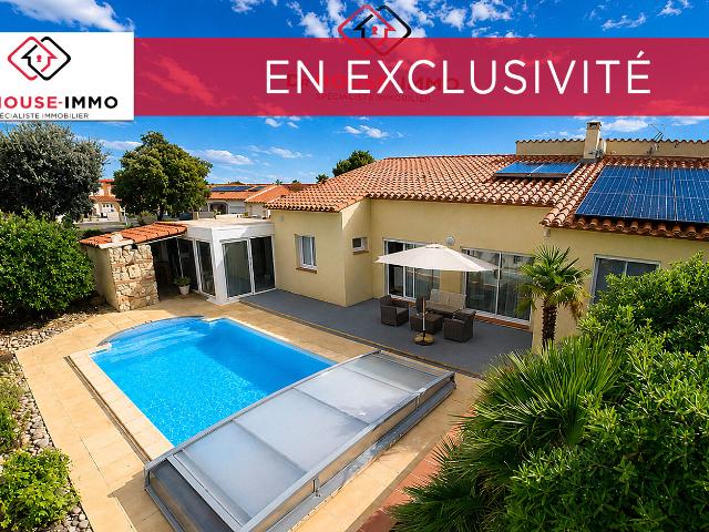 NOUVEAU ! Villa T4 de plain pied 140 m² + Garage + piscine couverte, suite parentale et DPE A
