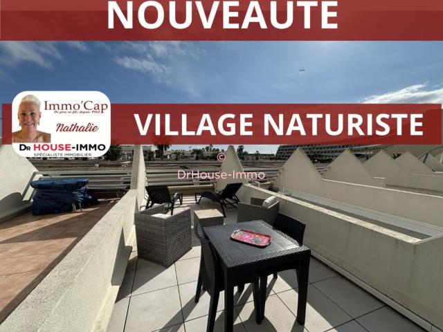 GROSSE BAISSE DE PRIX AU VILLAGE NATURISTE IMMO'CAP AVEC NATHALIE STUDIO DE 24.30M2 HELIOPOLIS FGH AVEC GRANDE TERRASSE DE 17.80 M2