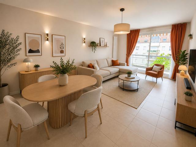 NOUVEAUTE T4 avec balcon, ascenseur, stationnement et cave