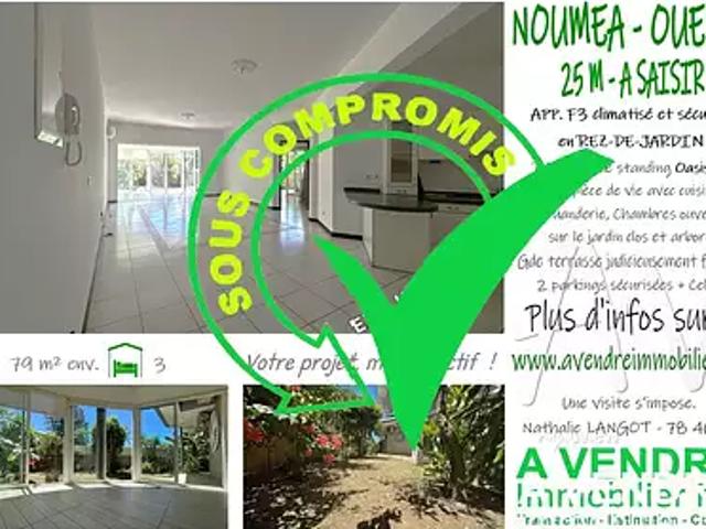 Nouméa 98800 Achat / Vente appartement 3 pièces t3 terrasse
