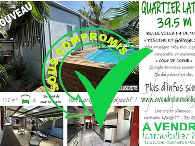 Nouméa 98800 Achat / Vente maison 4 pièces t4 piscine terrasse