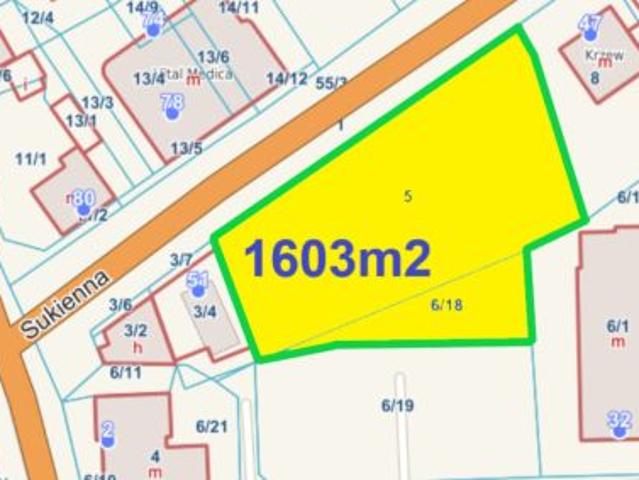 Nowy Dwór Mazowiecki, ul. Sukienna, 1603 m² Działka