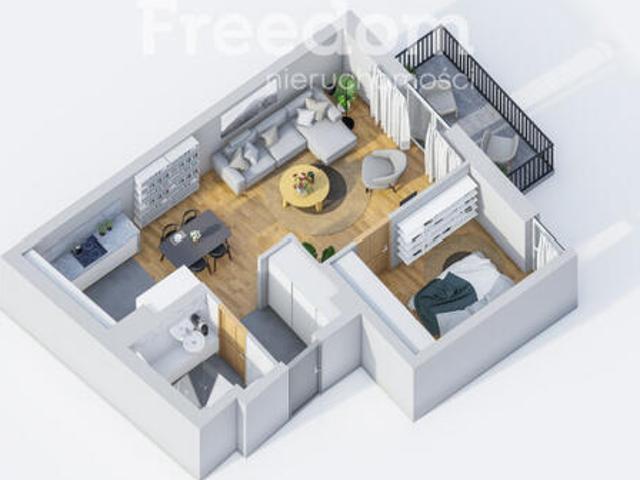 Nowe mieszkanie 46,92 m² z przestronnym salonem