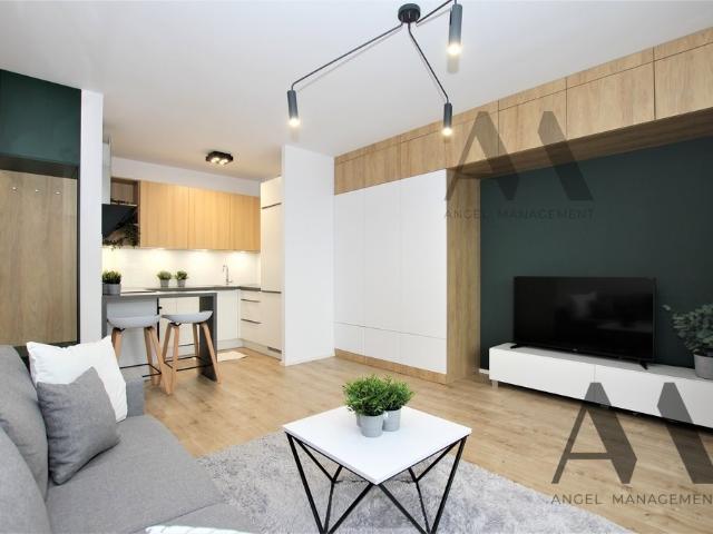 Nowoczesny apartament 2 pok. z tarasem przy rzece, pełne wyposażenie